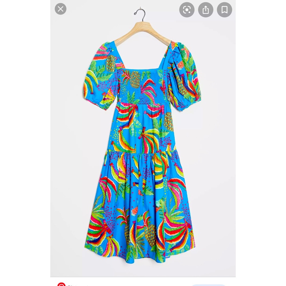 NWT farm Rio tropical tiered dress